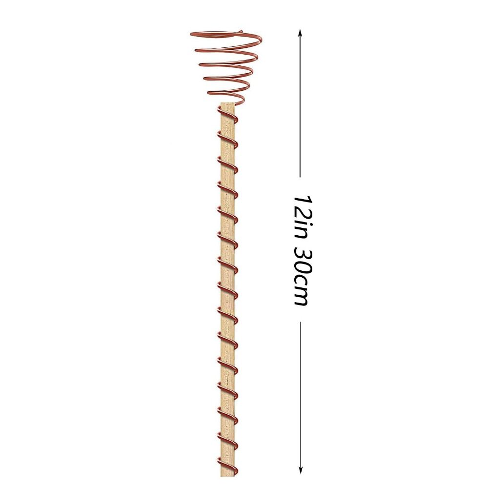 Wire Coil Gardening Copper Coil Antennas Wood Rod Plant Support Frame  Vegetables