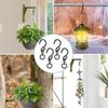 Iron Hanging Flower Pot Hook With Rotating Hook For Home Garden And Office Decor