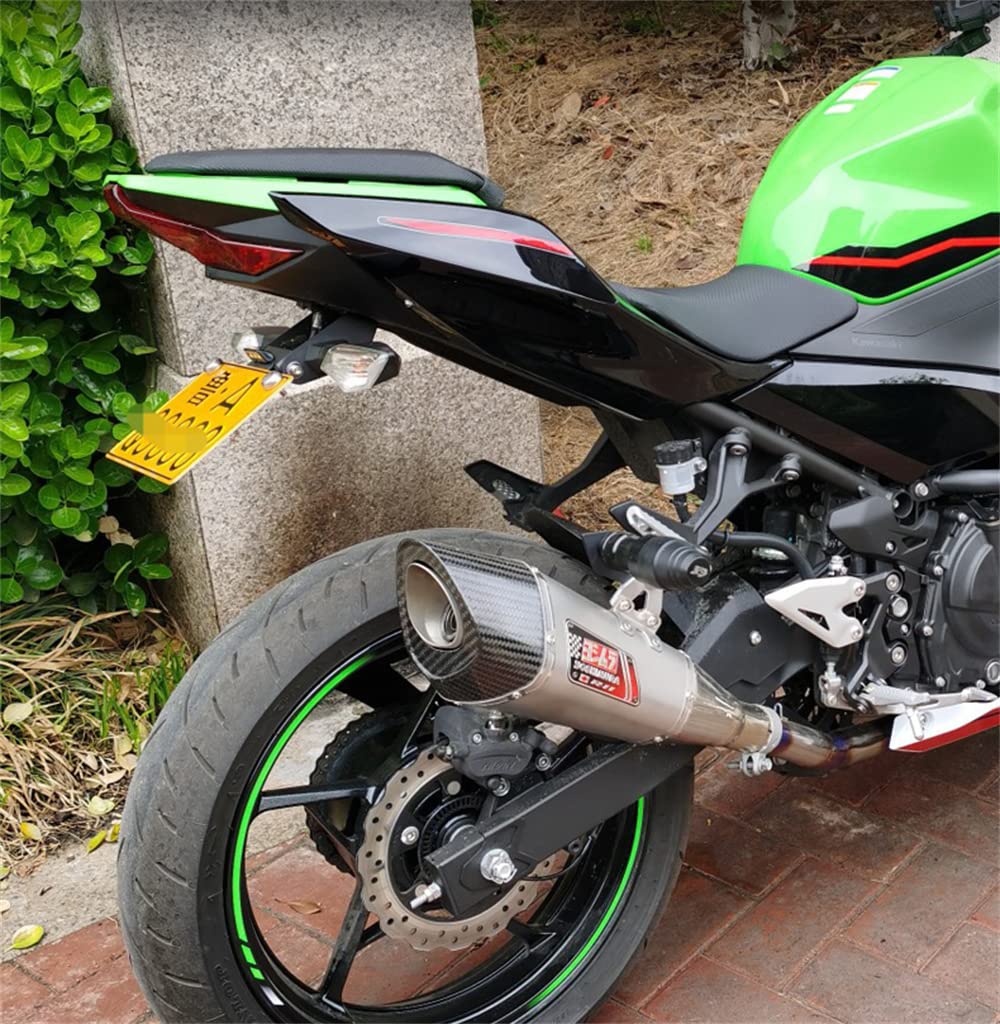 LEDISHUN Black Fender Eliminator Kit with License Plate Holder for Kawasaki Ninja 400 Z400 (2018-2023) and Ninja 250 Z250 (2019-2023)