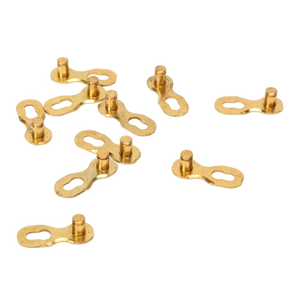 10 Pair Bike Chain Connector 10 Speed Chain Link Connector Bike Chain Repair Tool for Road Mountain Bikes Golden