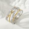 Cubic Zirconia Alloy Ring Timeless Fashion Design Elegant Luxury Perfect for Engagement, Wedding Anniversary