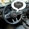Car Steering Wheel Panel Trim Decor Cover For Jeep Wrangler JL 18+ Carbon Fiber