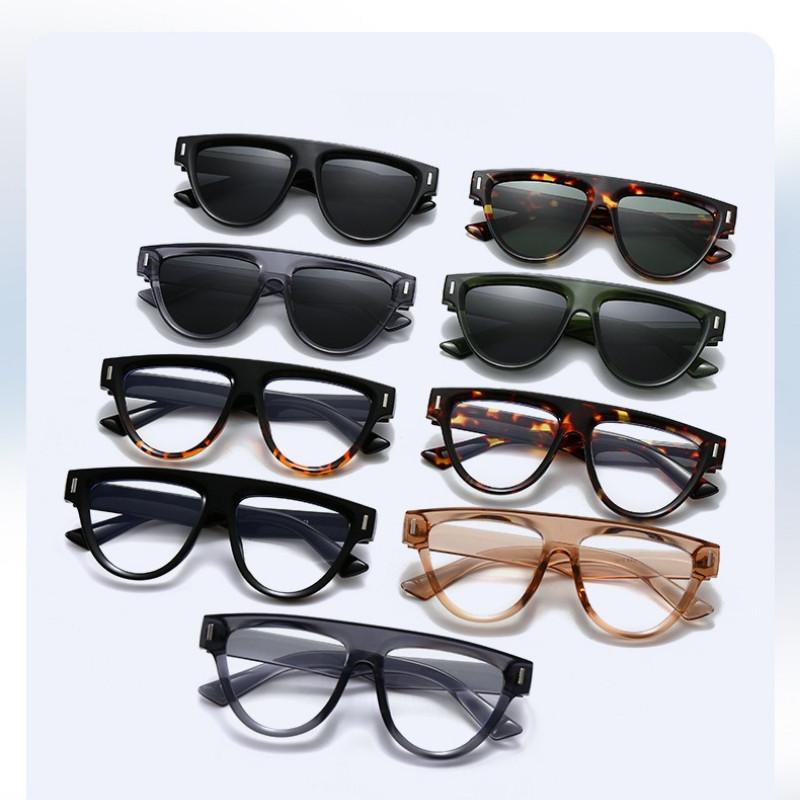 Vintage Luxury Rice Nail Square Frame Glasses Women Men Outdoor Eyeglasses Traveling Driving Shade UV400