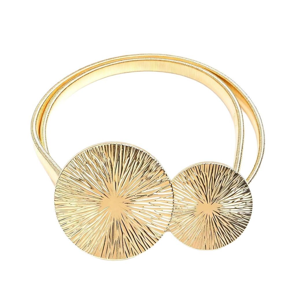 Wind Metal Belt Elastic Elastic Waist Chain Women'S Fashion Versatile Spring Dress Shirt Sweater Waist Seal