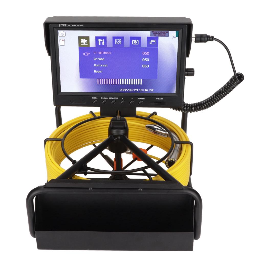 9in Display Screen Endoscope with 16G Memory Card Pipeline Inspection Camera Video Endoscope