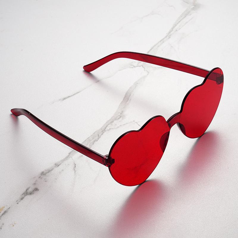 Candy Color Heart Shape Ocean Personality Frameless Children's Sunglasses Fashion Candy Love Sunglasses