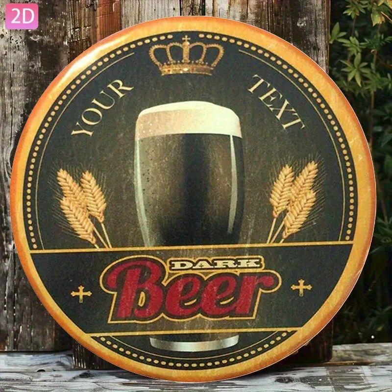 Segno in Latta Metallico Birra Decorazione Murale 20x30cm