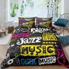 Set da letto per chitarra Set copripiumino Punk Rock Music per bambini, adolescenti, ragazzi, giovani uomini, copripiumino con strumento musicale rotante