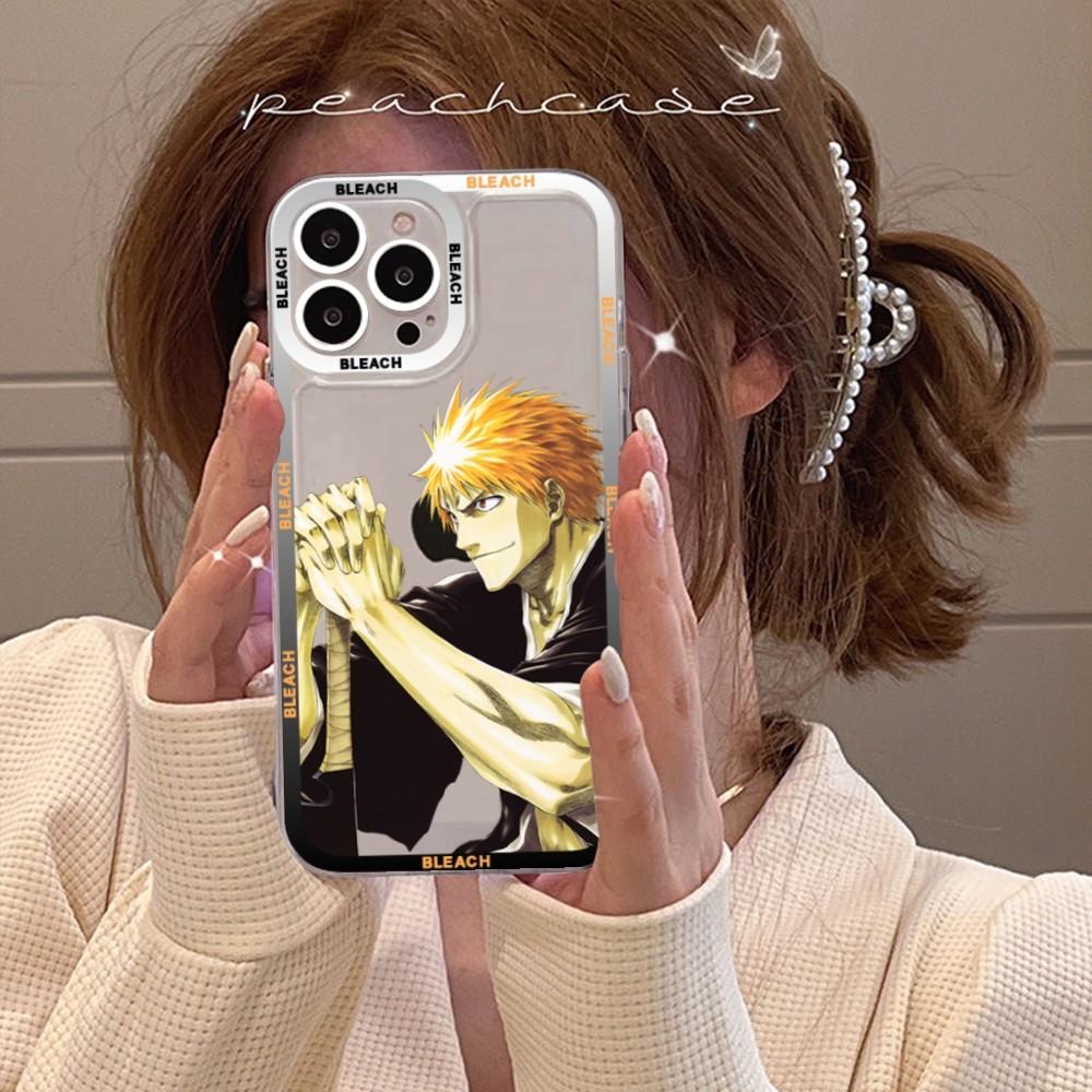 Anime Bleach Kurosaki Ichigo Phone Case For iPhone 15 11 12 13 14 Mini Pro Max XR X XS TPU Clear Case