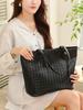 Trendy High-Capacity Woven Tote: 2025 Women's Crossbody & Shoulder Handbag