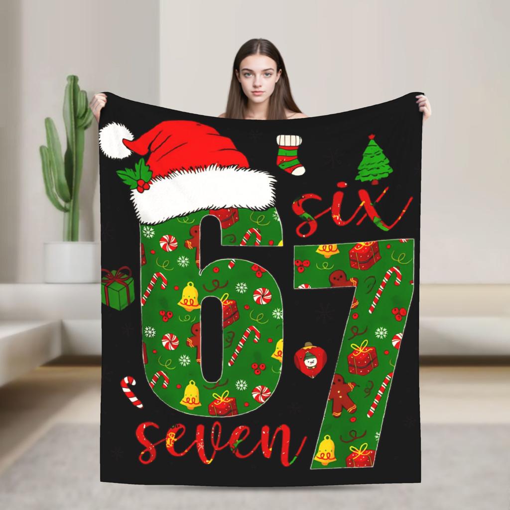 Six Seven Ice Cream Drip 67 Mason Meme Soft Blanket Adult Plush Bedding Throws Novelty Bedroom Flannel Bedspread Sofa Bed Cover