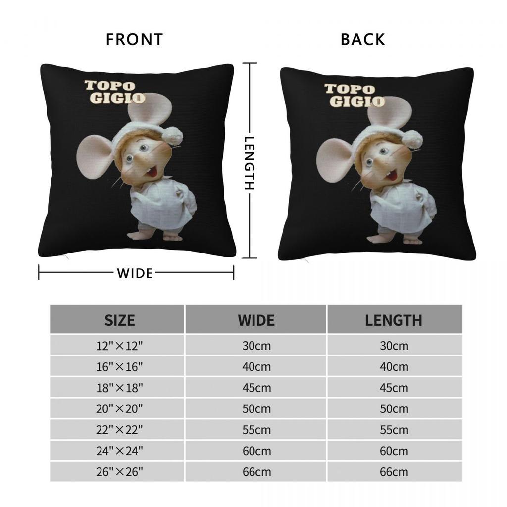 Topo Gigio Pillowcase Polyester Cushion Comfort Throw Pillow Sofa Decorative Cushions Used for Home Bedroom Living Room