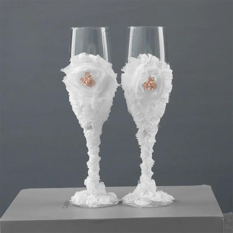 

2 шт., бокал для западной свадебной церемонии, подарок для свидетеля любви, набор для изготовления бокалов для вина, нож и лопатка