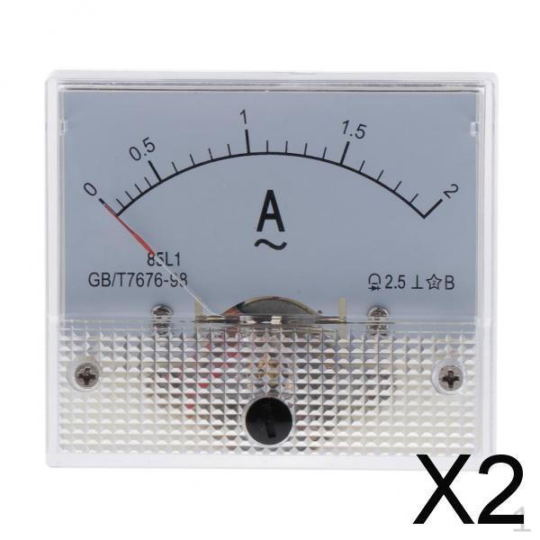 2x Accurate 85L1 Analog Ammeter Display Ampere Current Meter