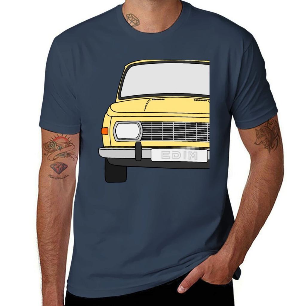 Wartburg 353 Cream Yellow Color Tshirt Basic Comfort Fit Tshirt For Unisex
