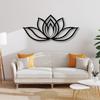 Lotus Flower Metal Wall Art Yoga Studio Mandala Zen Home Decor Spiritual Relaxing Sign