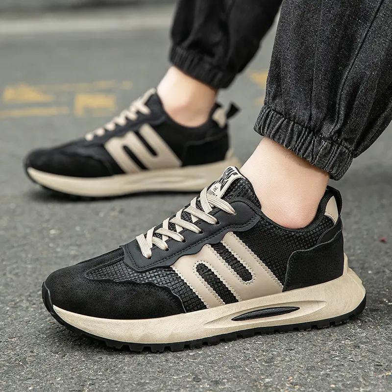 Fashion New Casual Sports Men's Shoes Autumn Fashionable British Style Soft Sneakers Trendy Running Shoes Vintage Versatile Casual Thick