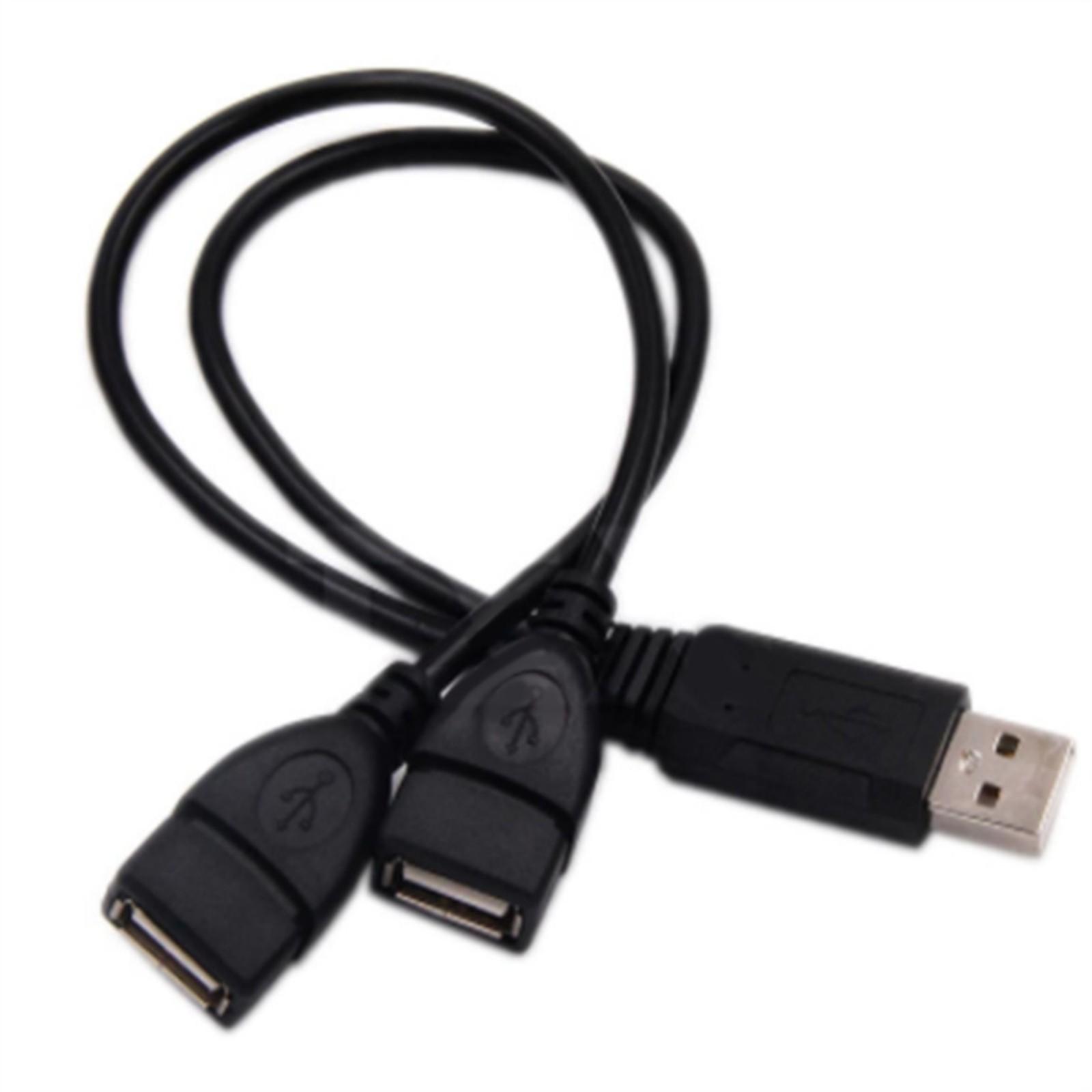 

Двойной USB-кабель расширения с разъемом USB A2.0 Male, кабель для зарядки и передачи данных для одновременной зарядки A