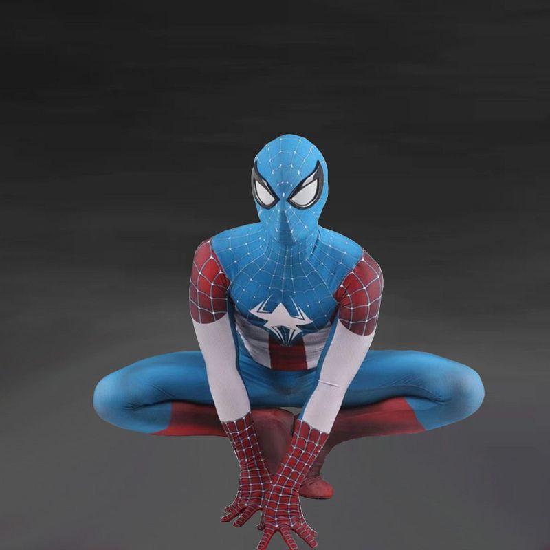Future Fund Captain America Scarlet Spider Quantum Suit Miles Black Spider-Man Full Body Tights