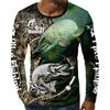 Mens Fishing Shirt Long Sleeve T-Shirt Camping Outdoor Men T-Shirt Summer Professional Fishing Graphic T-Shirts for Men Clothing