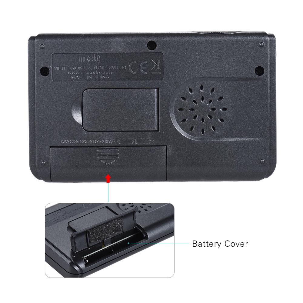 Portable Instrument 3 In 1 Metronome Tuner Tone Generator for Guitar Bass Violin Ukelele Chromatic Clear LCD Display