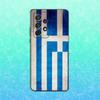 Greek Art Greece Flag Phone Case For Samsung S25,S24,S23,S22,S21,S20,S10,Ultra,Plus,Lite,FE,Soft Silicone Black Cover
