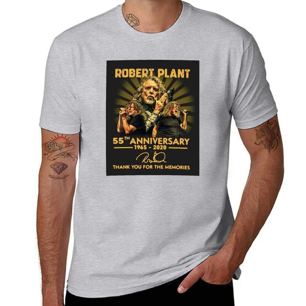 ROBERT PLANT TH ANNIVERSARY TShirt Anime Figures Blacks Unisex Clothes Unisex T Shirts