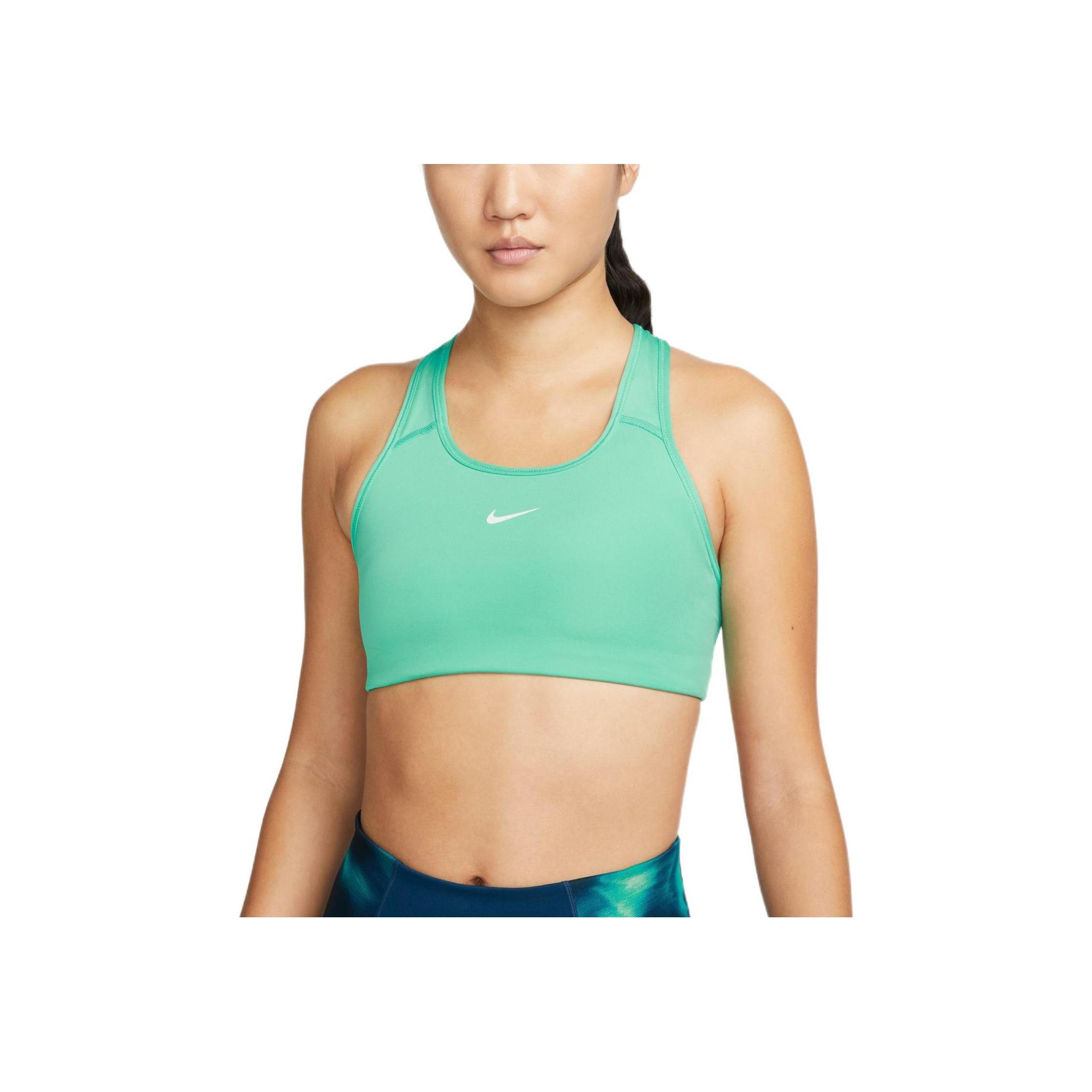 

Nike Logo Print Medium Support One-Piece Padded Sports Bra Women underwear Light-Mint-Green BV3637-369 L