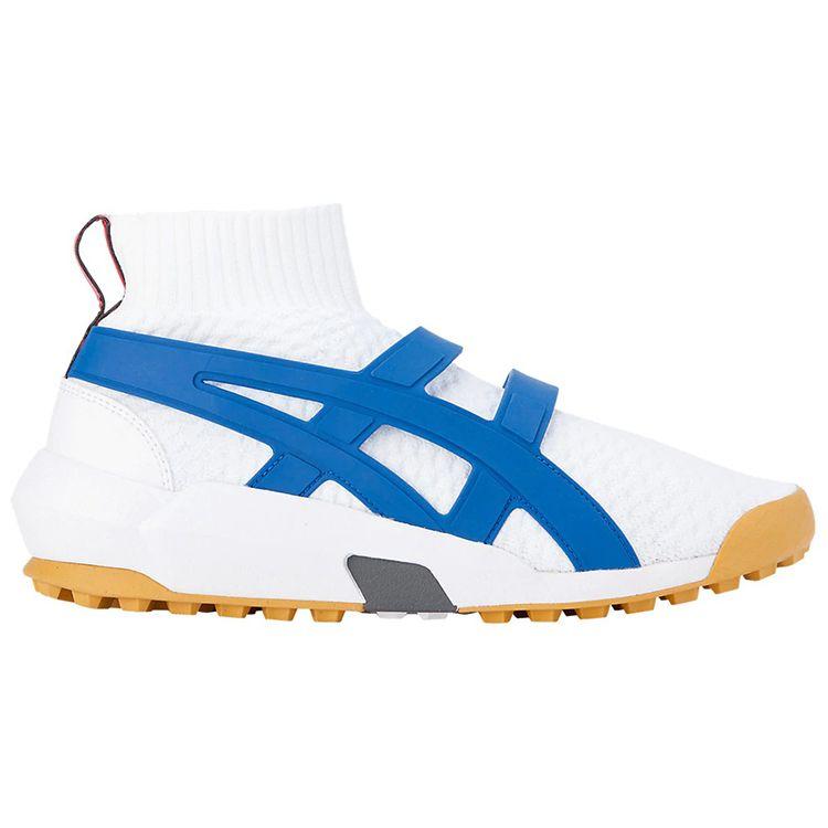 ONITSUKA TIGER Unisex White Blue Knit Trainer Anti Slip Wear Resistant Lightweight Mid Top Casual Shoes 1183A418-100