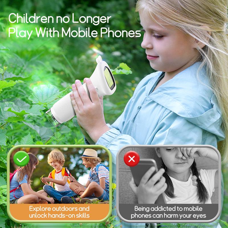 372 Portable Handheld Microscope Magnifier for Kids - Mini Science Experiment Toy