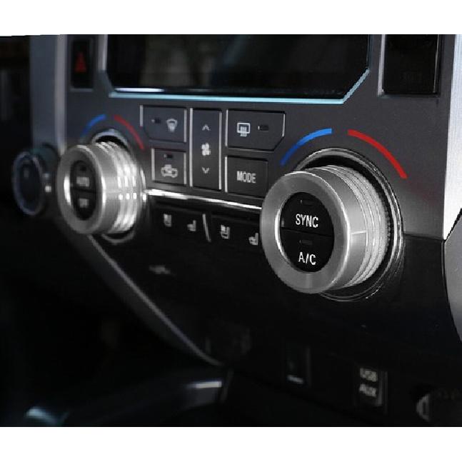 5pc Silver Air Conditioner Stereo Volume Switch Knob Ring Cover For 17-21 Tundra