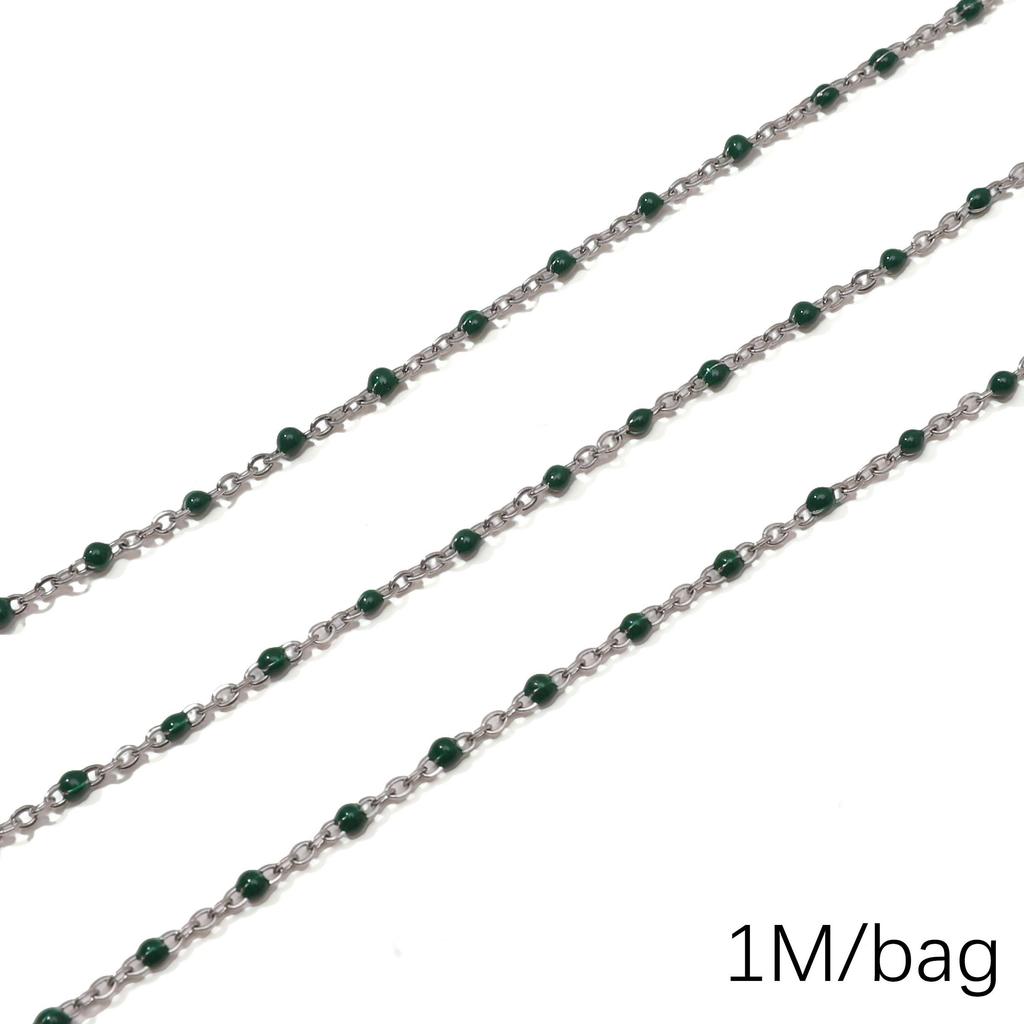 Chaîne Cœur en Acier Inoxydable de 0,5/1 Mètre Chaîne Cubaine Chaîne Punk de Base pour la Fabrication de Colliers Bracelets Bijoux Accessoires