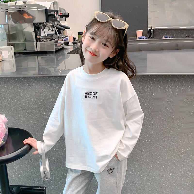 2025 Girls' Spring Long Sleeve Cotton T-Shirt for Kids