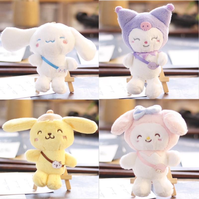 Cute Adorable Sanrio Kuromi Plush Toy Soft Cinnamoroll Melody Backpack Charm
