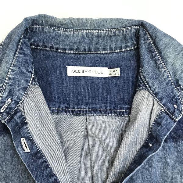 Excellent Condition SEE BY CHLOE Denim All-in-One Dress I40 USA4 Richmont Top/Dress/Coat(USED)