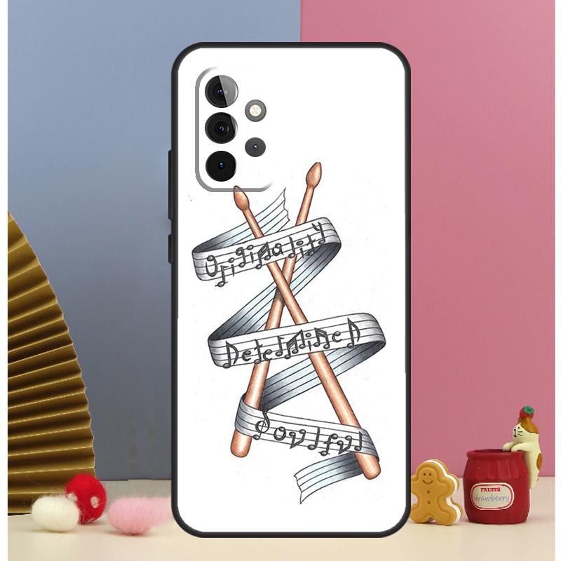 Musical Instrument Drum Case For Samsung Galaxy A54 A34 A24 A14 A51 A71 A12 A32 A52 A72 A13 A33 A53 A25 A15 Cover