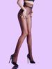 Sexy Damen Spitzen-Strumpfhose mit hohem Bund, Schrittlinie, zweifarbig, öliger Glanz, glänzende Strumpfhose, 3D, 640 Nadeln, dünne Hausstrumpfhose