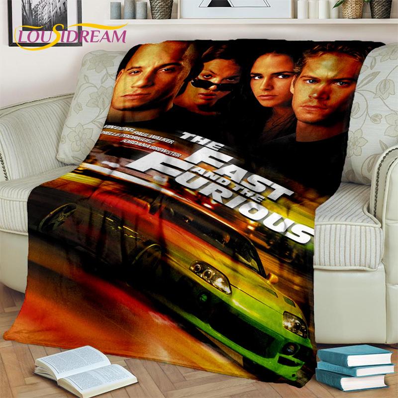 Fast & Furious X 10 Film Druckdecke, Weiche Überwurfdecke für Zuhause Schlafzimmer Bett Sofa Picknick Reise Büro Abdeckdecke Kinder