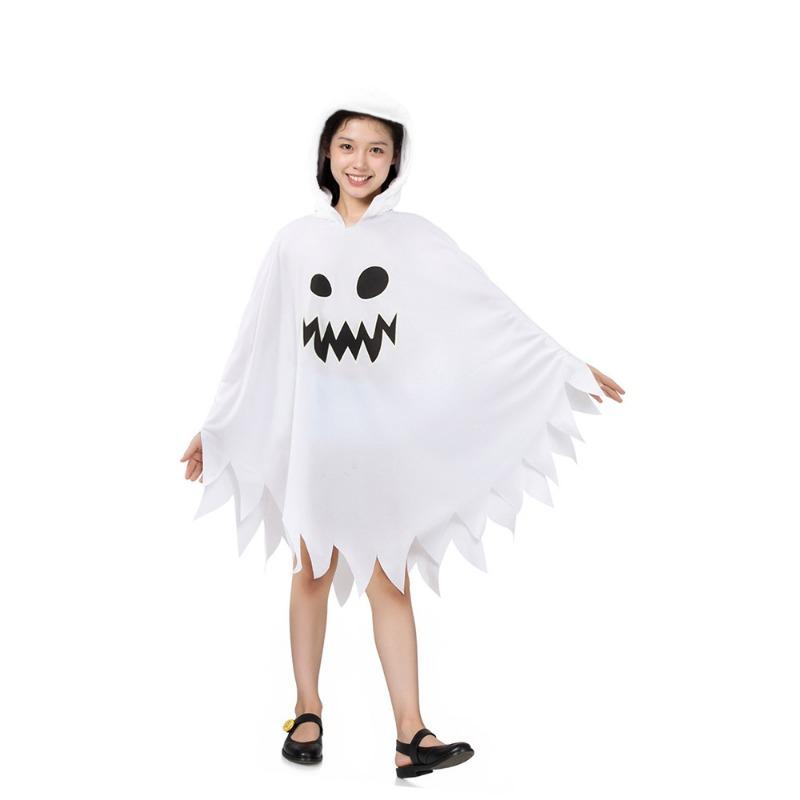 Halloween children's costumes grimace white ghost cape party dress up death pumpkin suit cape