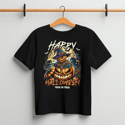 Halloween Kids Tee, Spooky T-Shirt, Pumpkin Trick or Treat T-shirt, Kids Costume