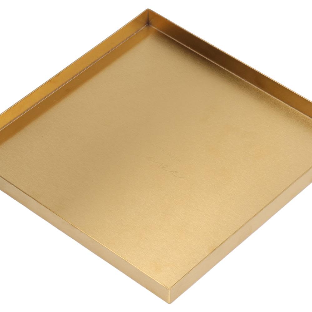 Gold Gold Stainless Steel Tray Square Stainless Steel Serving Tray Bathroom
