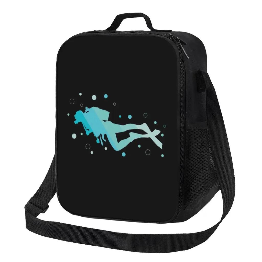 Normal People Scuba Diving Insulated Lunch Bag for Work School Dive Resuable Thermal Cooler Bento Box Women Kids