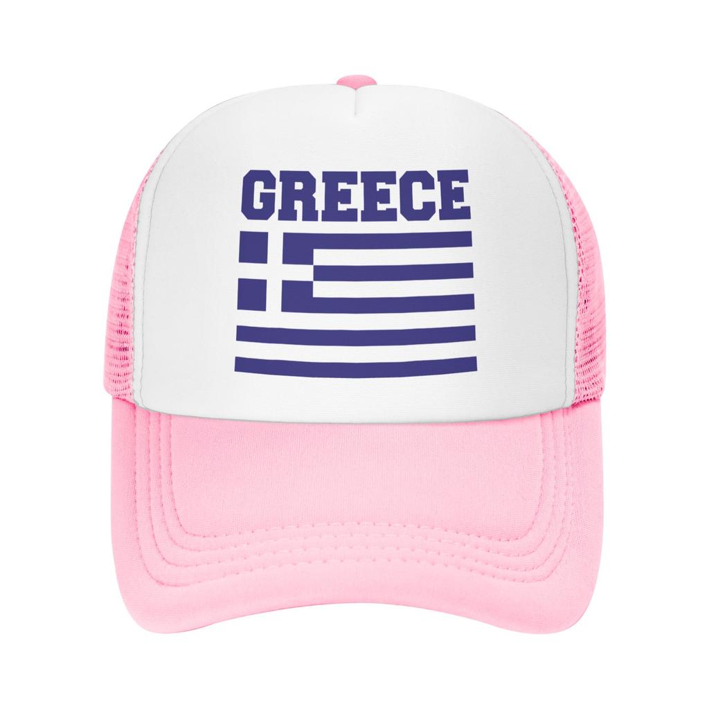 Greece Greek Trucker Cap Baseball Hat for Men Women Teens Suitable for All Seasons Mens Dad Hats Mesh Snapback