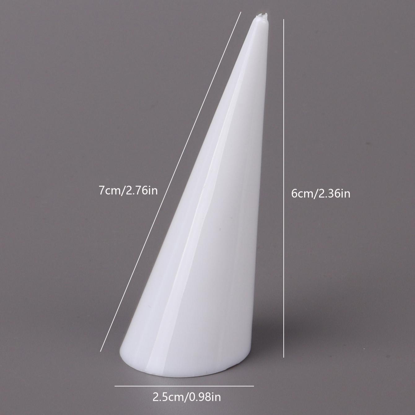 

Прозрачный акриловый конический круглый дисплей для хранения ювелирных изделий, пластиковый дисплей для колец белый