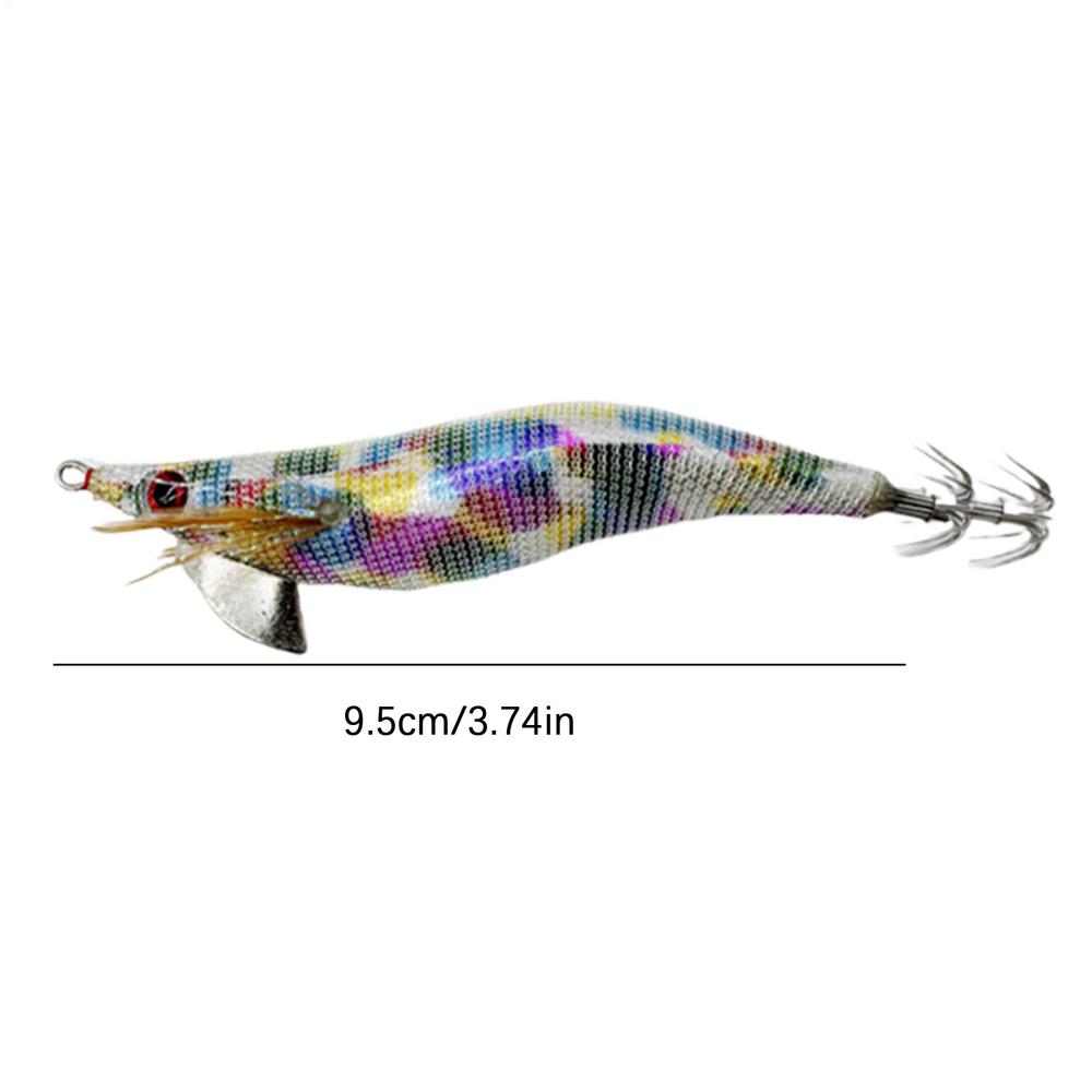 

Fishing Squid Jig Lure Octopus Light with Cloth Skirt for Japan Squid Octopus, Saltwater Fishing Lures Shrimp Shape Jigging Bait
