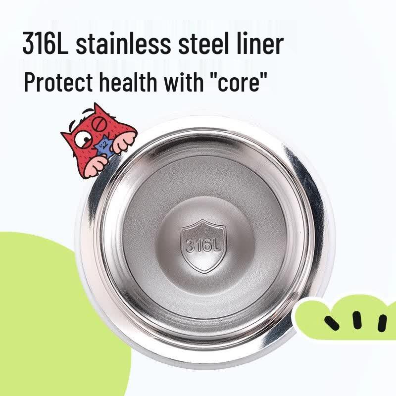 Fuguang Kids 316L Stainless Steel Insulated Straw Water Bottle