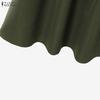 ZANZEA Women Long Sleeve Stripe Blouse and Long Skirts Casual Two Piece Suit Sets