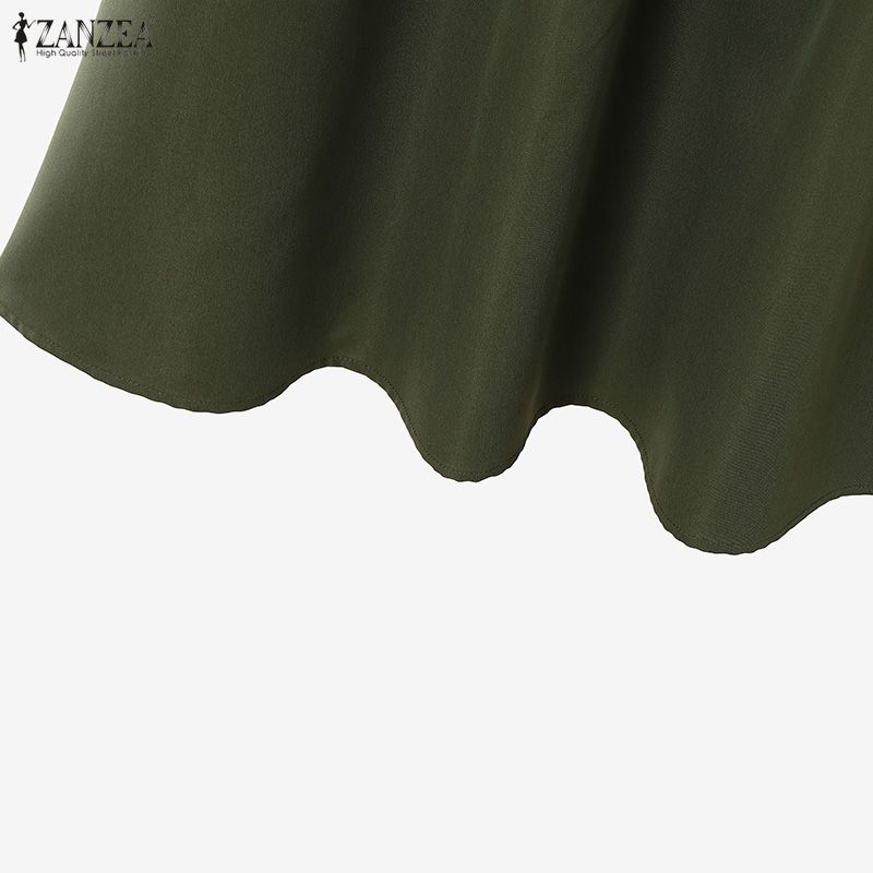 ZANZEA Women Long Sleeve Stripe Blouse and Long Skirts Casual Two Piece Suit Sets
