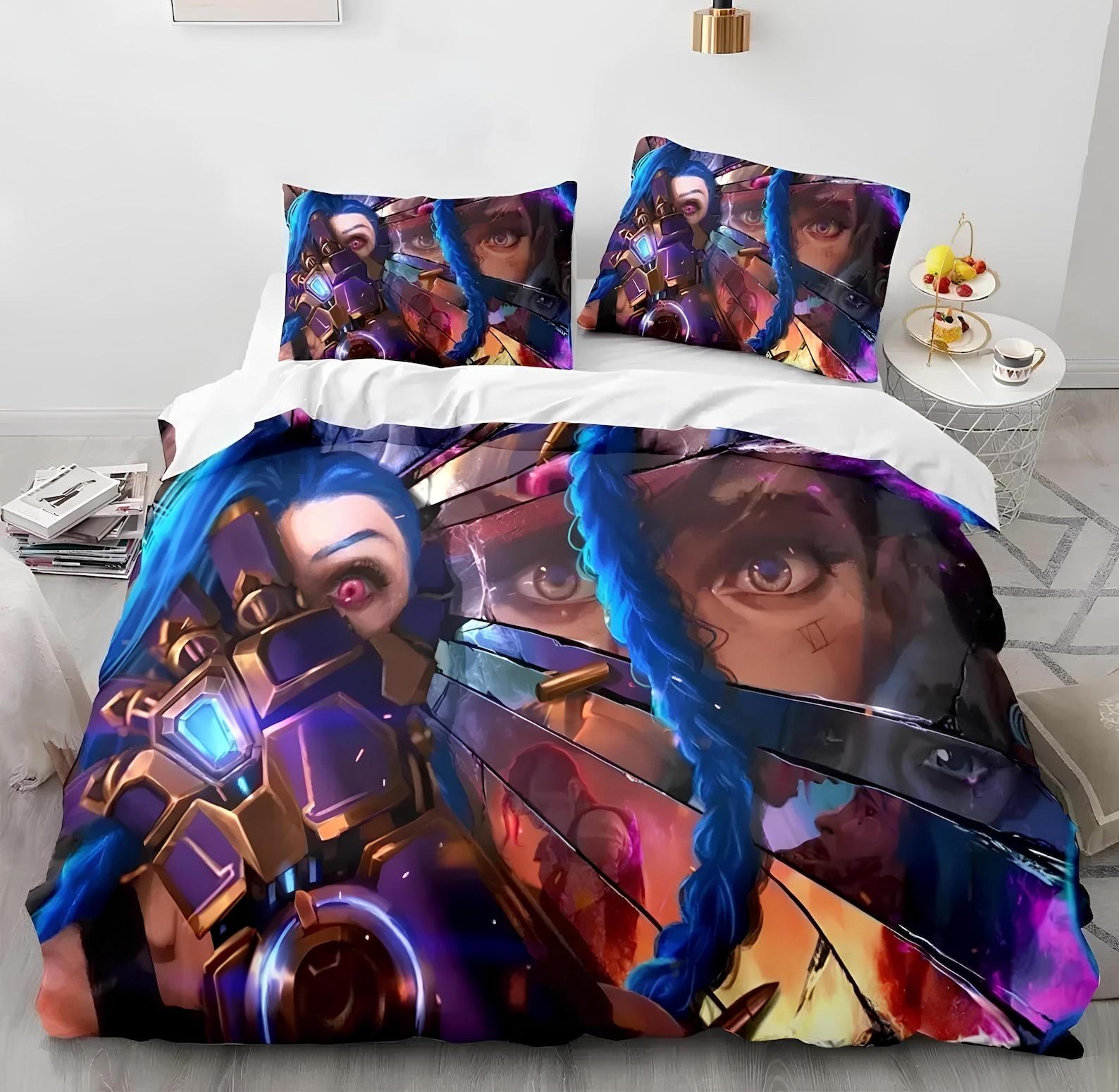 Arcane Jinx Duvet Cover Set: League of Legends Bedding 135x200cm