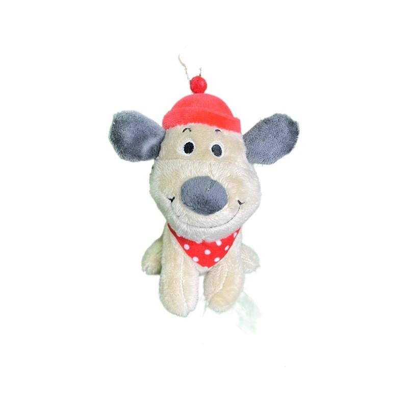 Dog Cuddly Plush Keychain Colorful Beaded Chain Soft Toy Perfect For Collectors